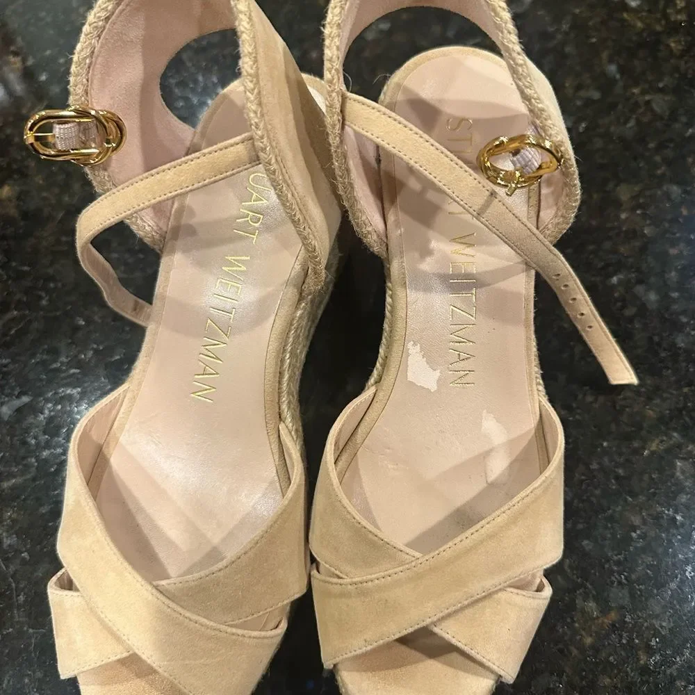 Stuart Weitzman Mirela Espadrille Wedge Sandal - Picture 2 of 3